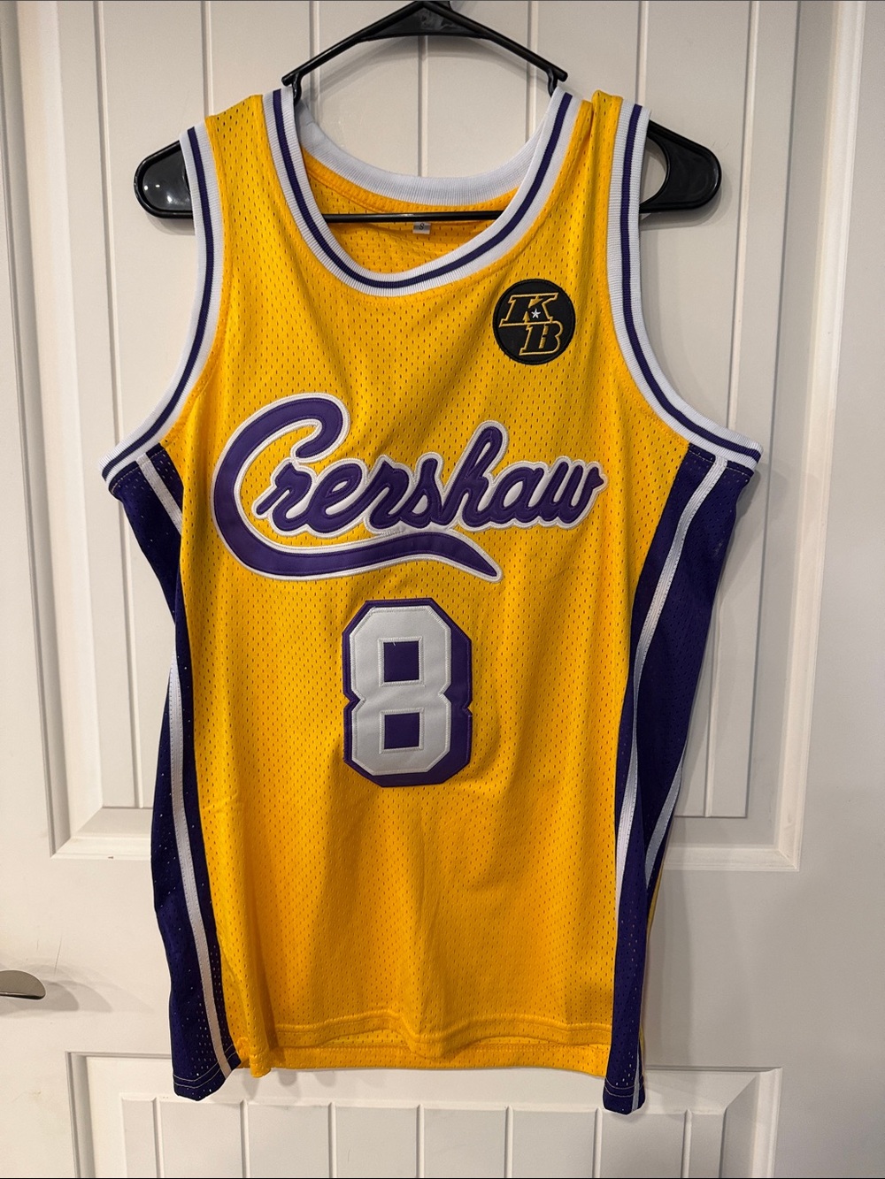 Yellow & Purple Crenshaw Basketball Jersey - BRYANT Back